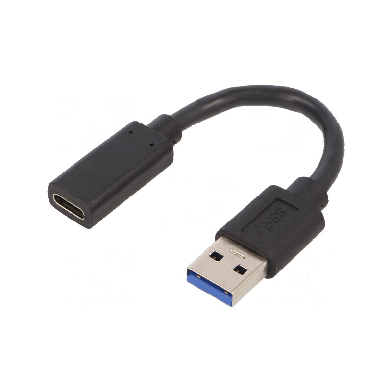 Adaptor USB 3.1 A la C, 0,1m, negru | Electronic-mag.ro | Componente Electronice