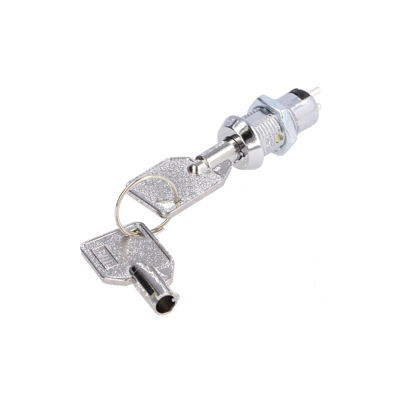 Comutator întrerupător cu cheie Poz.i stab 2 Pini SPST 90° | Electronic-mag.ro | Componente Electronice