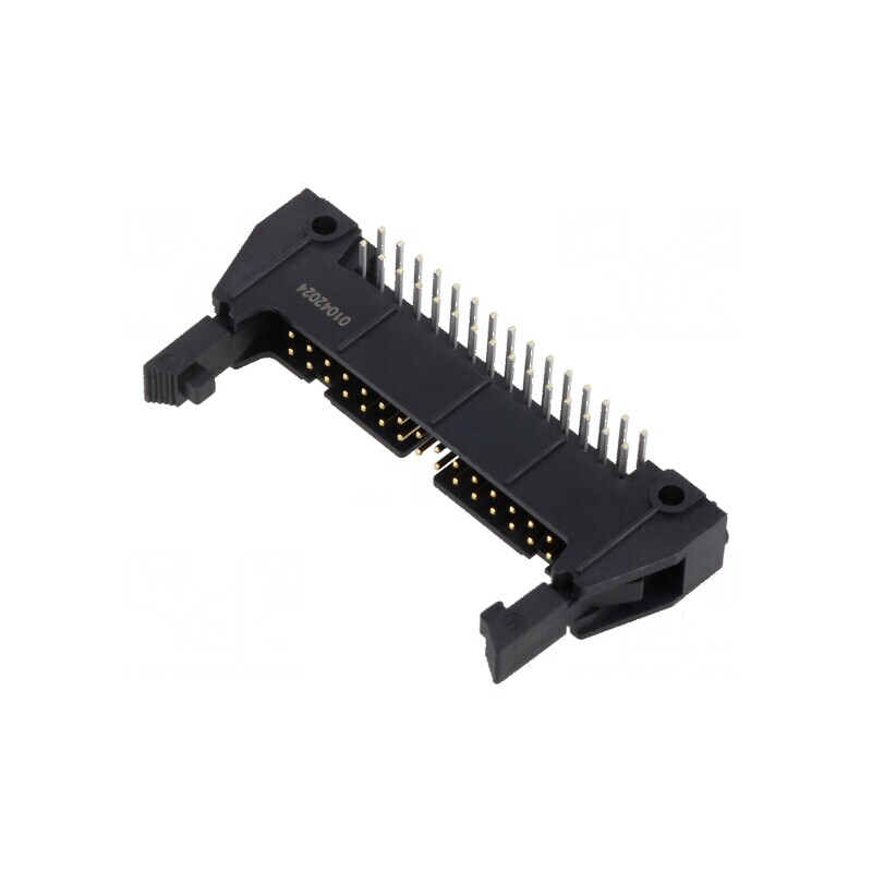Conector IDC soclu tată 30 PIN 90° cu ejector lung | Electronic-mag.ro | Componente Electronice