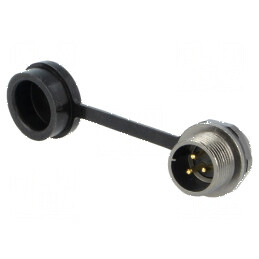Soclu ST12 tată PIN 3 IP67 13A 250V 2mm² -25÷85°C | Electronic-mag.ro | Componente Electronice