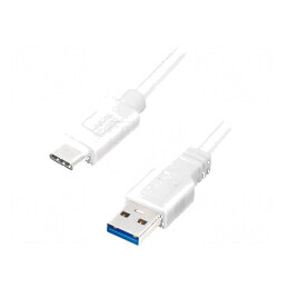 Cablu USB 3.2 A la C 0,15m alb 5Gbps 15W 3A | Electronic-mag.ro | Componente Electronice