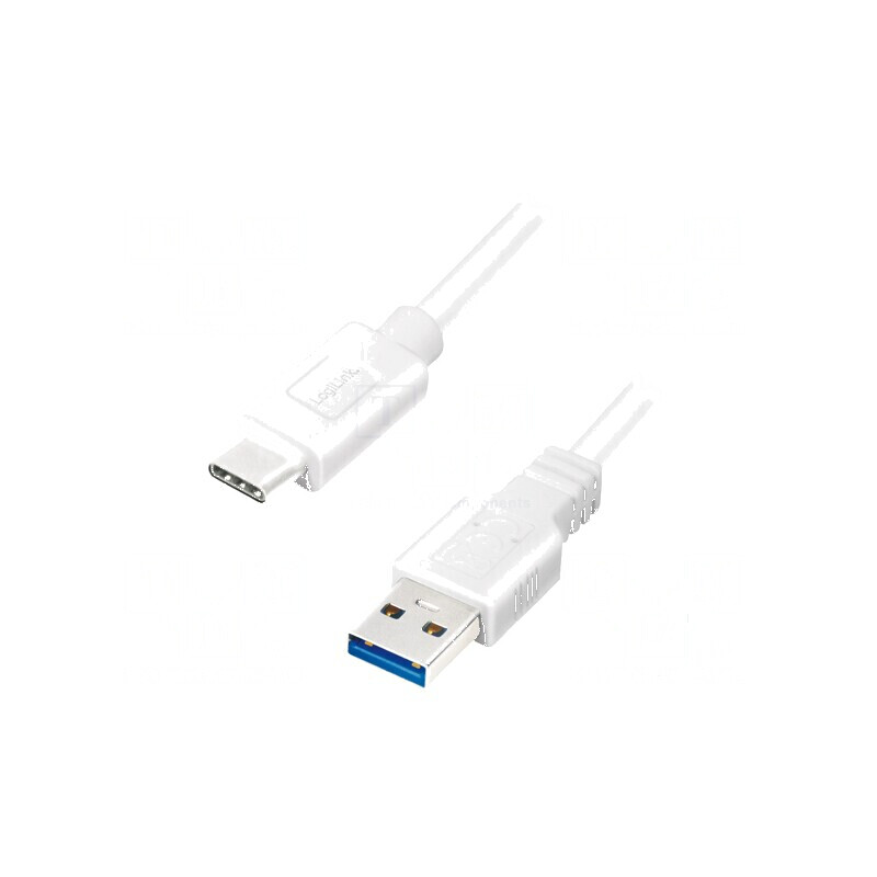 Cablu USB 3.2 A la C 0,15m alb 5Gbps 15W 3A | Electronic-mag.ro | Componente Electronice