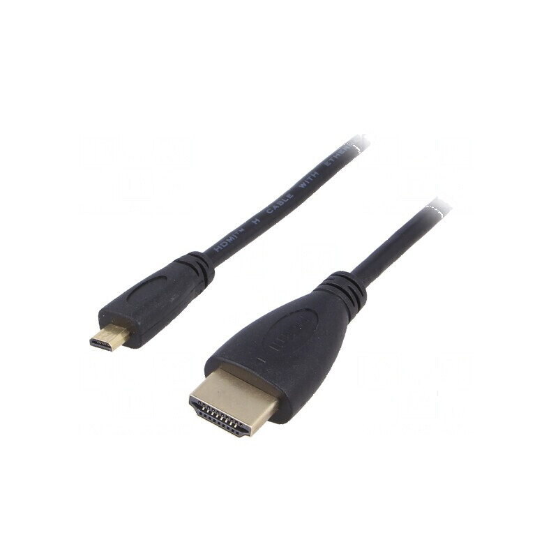 Cablu HDMI 1.4 cu mufă micro HDMI, 1.5m, negru | Electronic-mag.ro | Componente Electronice