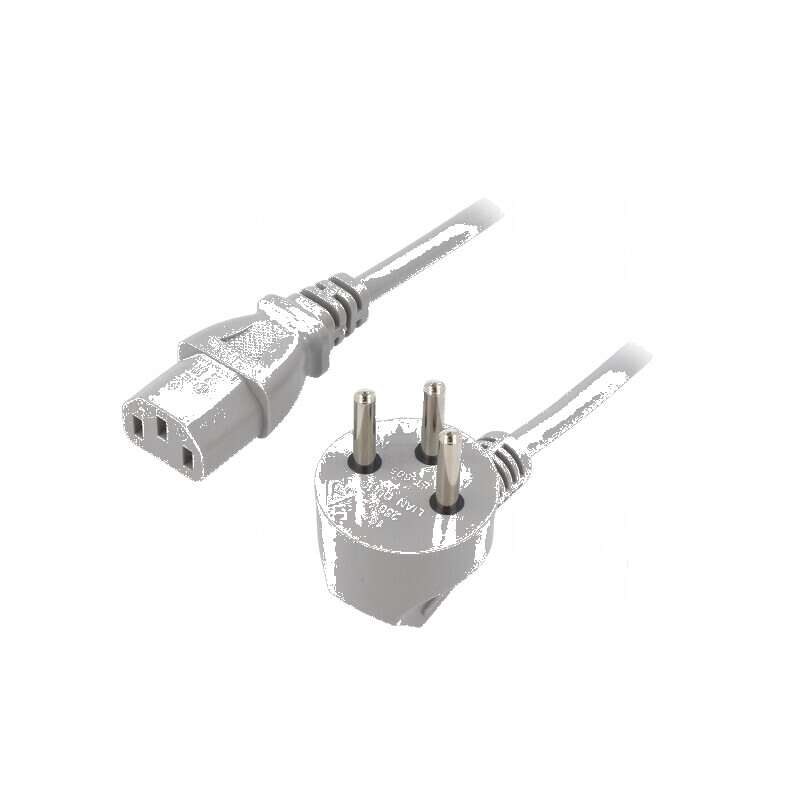 Cablu electric 3x1mm2 IEC C13 mamă IS1-16P unghi PVC | Electronic-mag.ro | Componente Electronice