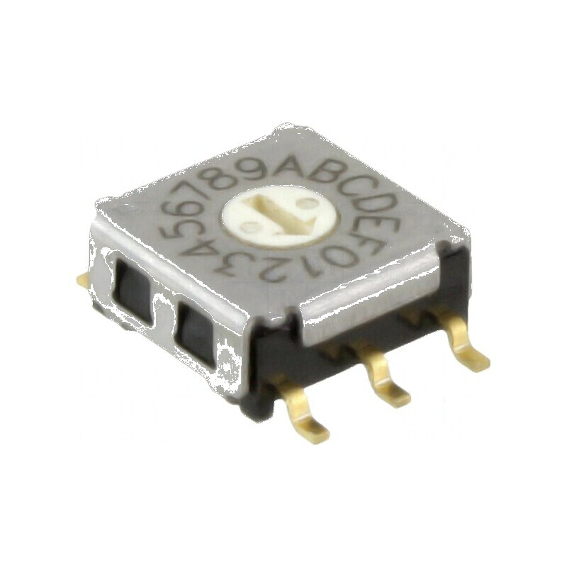 Întrerupător codificare HEX/BCD Poz: 16 SMT Rizol 100MΩ | Electronic-mag.ro | Componente Electronice