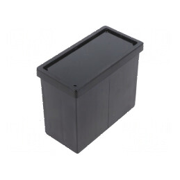 Carcasă ABS neagră pentru panou X 93,6mm Y 75,2mm Z 46,2mm | Electronic-mag.ro | Componente Electronice