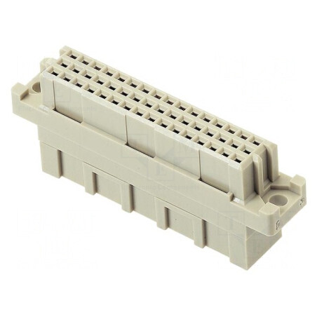 Carcasă conectori DIN tată PIN 48 a b c THT drept | Electronic-mag.ro | Componente Electronice