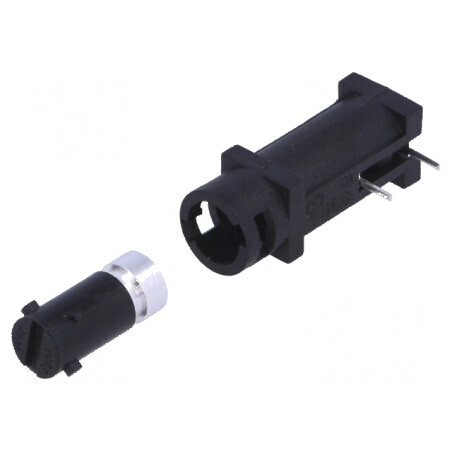 Clemă siguranțe cilindrice orizontală 5x20mm 10A 20÷85°C | Electronic-mag.ro | Componente Electronice