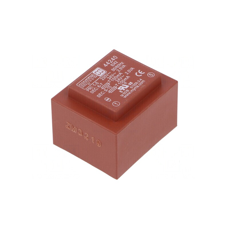 Transformator încapsulat 5VA 230VAC 24V 104mA PCB | Electronic-mag.ro | Componente Electronice
