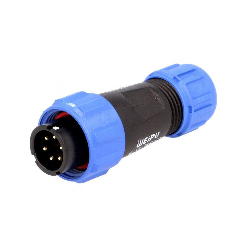 Mufă SP13 tată PIN: 6 IP68 5A 125V pentru lipire cablu 4-6,5mm | Electronic-mag.ro | Componente Electronice