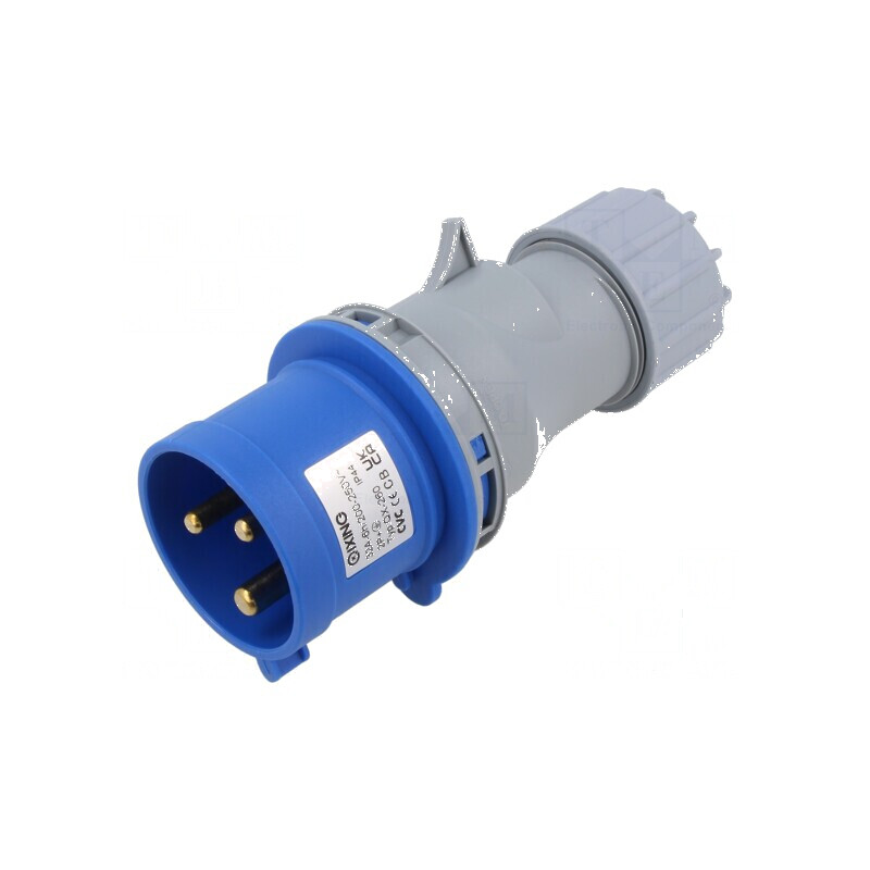 Conector alimentare AC mufă tată 32A IEC 60309 IP44 3 pini | Electronic-mag.ro | Componente Electronice