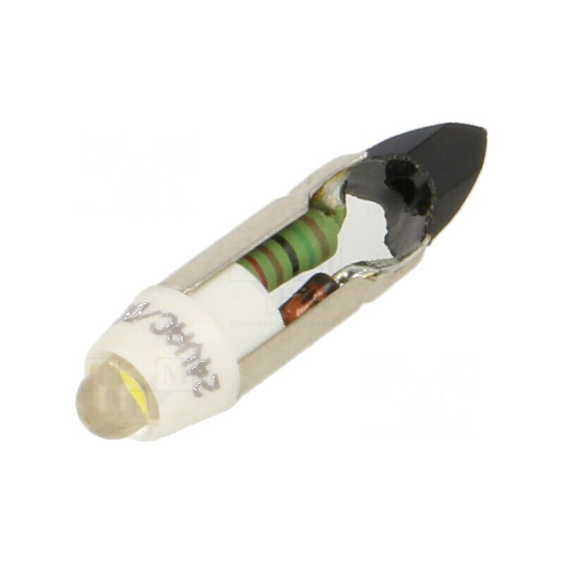 Lampă LED alb cald T5 24VDC 24VAC plastic 3mm -20÷60°C | Electronic-mag.ro | Componente Electronice