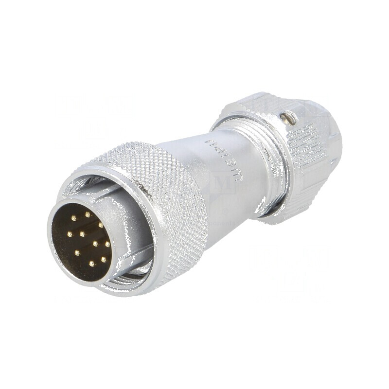 Mufă WF16 tată PIN 10 IP67 5A 400V pentru lipire pe cablu 5-6,5mm | Electronic-mag.ro | Componente Electronice