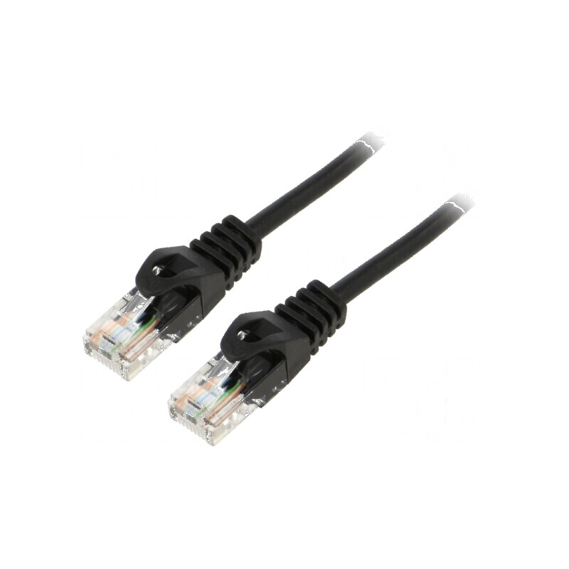 Cablul Patch U/UTP 6 litat CCA PVC negru 15m 26AWG | Electronic-mag.ro | Componente Electronice