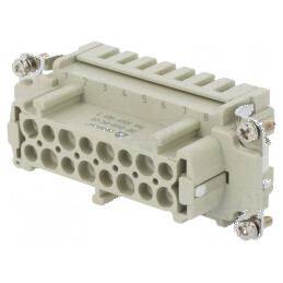 Conector HDC inserturi de contact mamă DE PIN 16A | Electronic-mag.ro | Componente Electronice