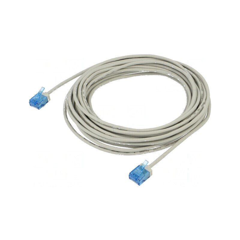 Cablu patch U/UTP 6a 7,5m Cu LSZH gri 32AWG -20÷75°C | Electronic-mag.ro | Componente Electronice