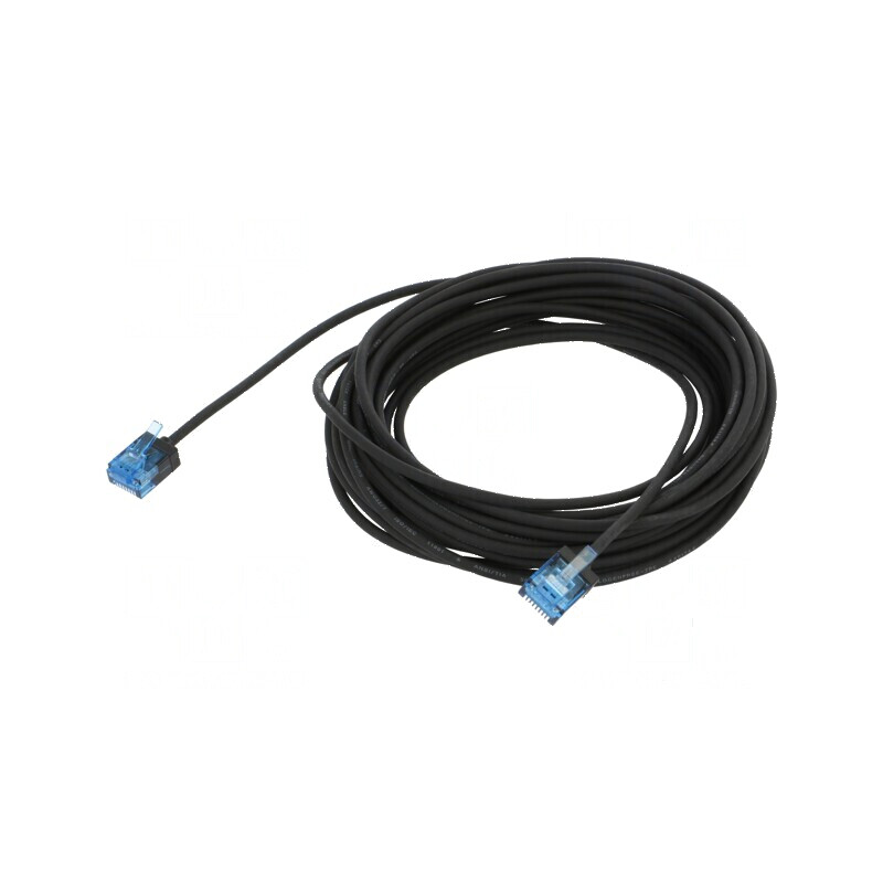 Cablul Patch U/UTP 6a Cu LSZH Negru 7,5m 32AWG | Electronic-mag.ro | Componente Electronice