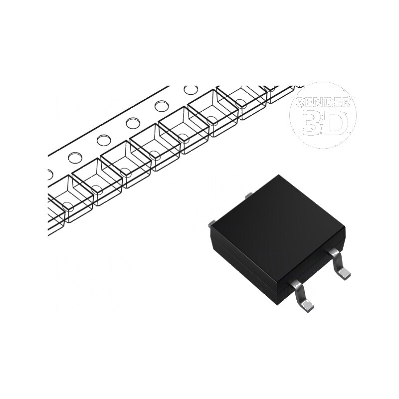 Releu semiconductor SPST-NC 500mA 60VAC 60VDC G3VM | Electronic-mag.ro | Componente Electronice