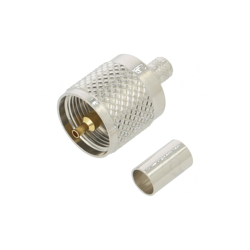 Conector UHF PL-259 mufă tată crimpat pe cablu fenol | Electronic-mag.ro | Componente Electronice