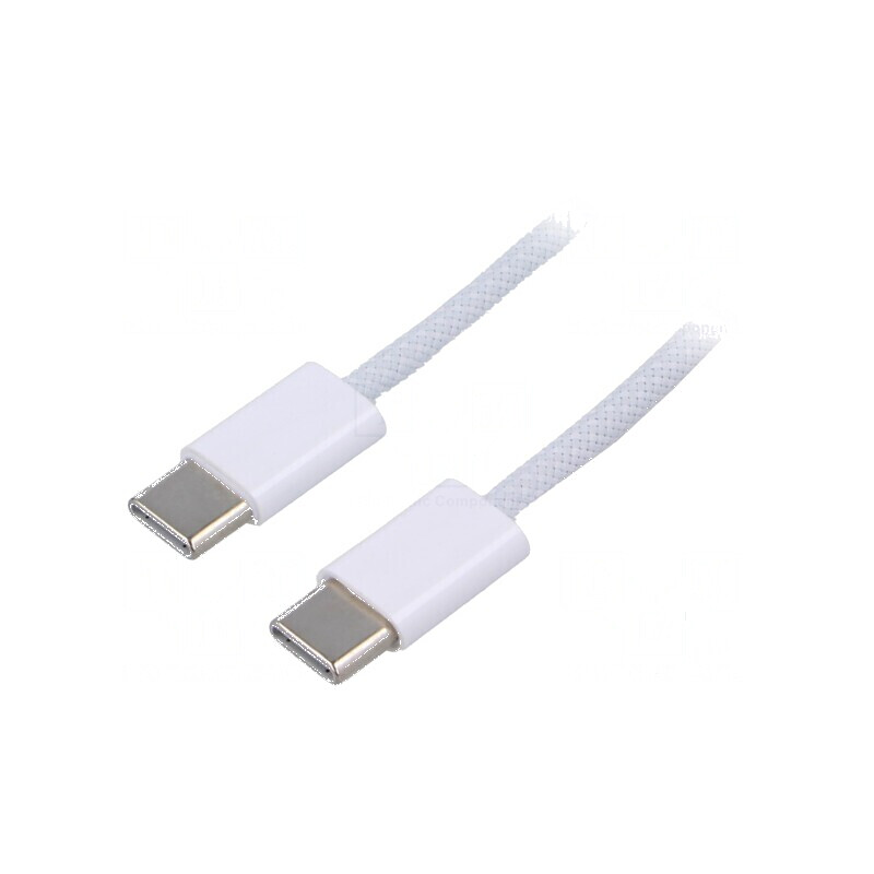 Cablu USB 2.0 USB C 1m alb nichelat | Electronic-mag.ro | Componente Electronice Cablu USB 2.0 USB C 1m alb nichelat | Electronic-mag.ro | Componente Electronice