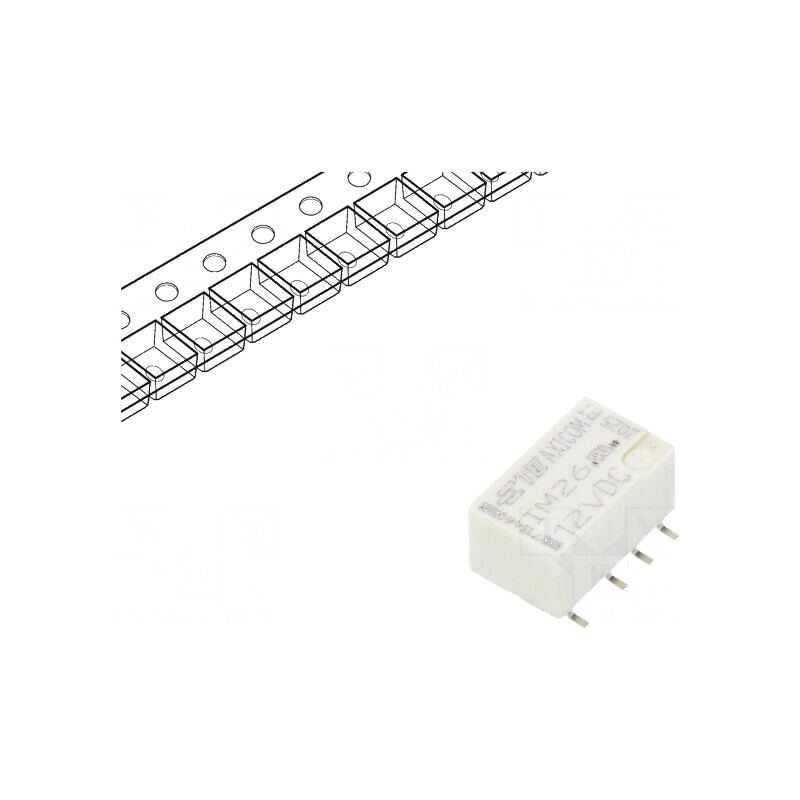 Releu electromagnetic DPDT 12VDC 2A 0,5A/125VAC | Electronic-mag.ro | Componente Electronice