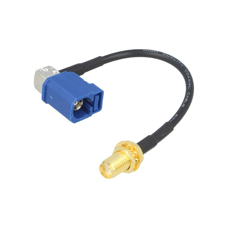 Cablu 100mm Fakra mamă la SMA mamă unghi drept | Electronic-mag.ro | Componente Electronice