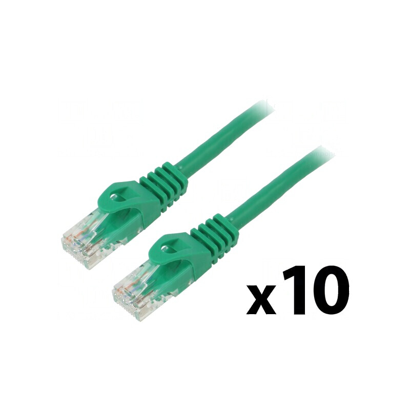 Cablul patch U/UTP 5e 0,5m CCA PVC verde 26AWG | Electronic-mag.ro | Componente Electronice