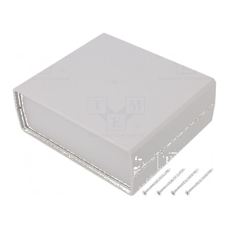 Carcasă polistiren gri cu panou 159mm x 139mm x 59mm | Electronic-mag.ro | Componente Electronice