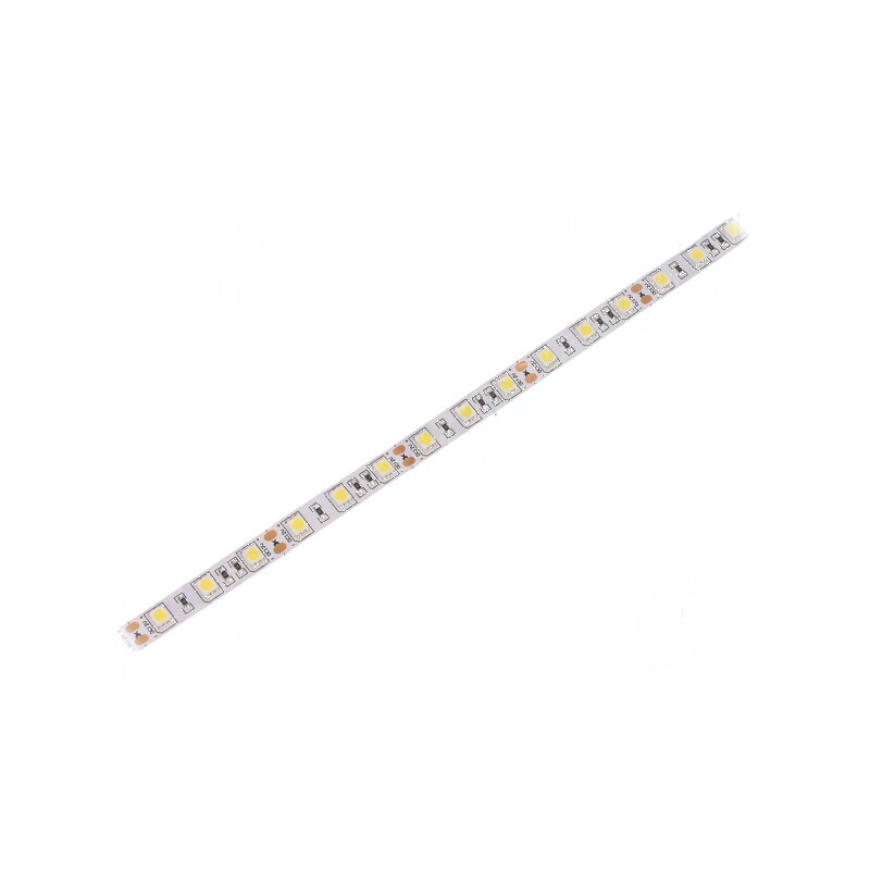 Bandă LED alb rece 5050 12V 60 LED/m 10mm PCB alb IP20 | Electronic-mag.ro | Componente Electronice