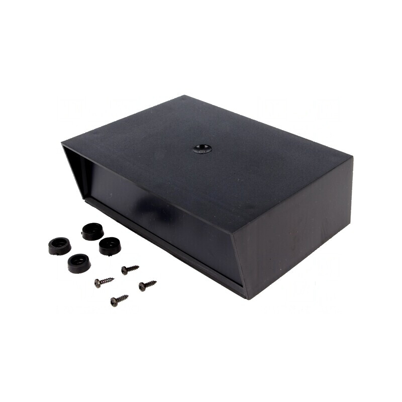 Carcasă ABS neagră cu panou 150mm X 110mm Y 50mm Z | Electronic-mag.ro | Componente Electronice