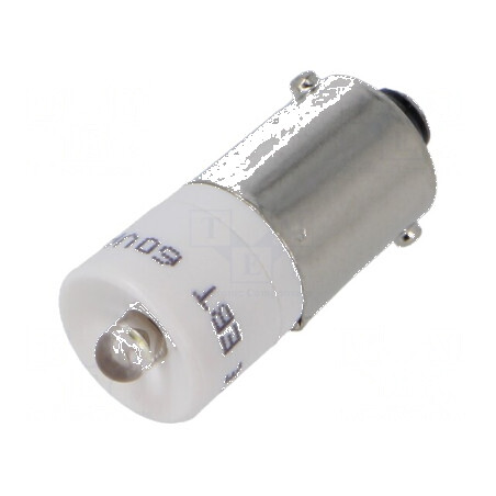 Lampă LED BA9S/T10 60VDC 60VAC albă din plastic 3mm -20÷60°C | Electronic-mag.ro | Componente Electronice