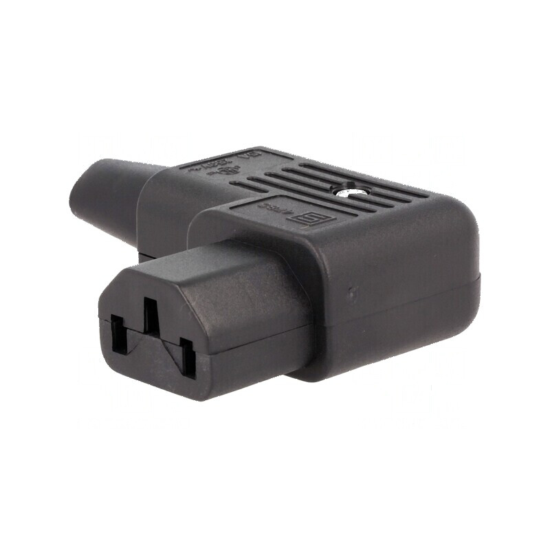 Conector alimentare AC mufă mamă 10A 250VAC IEC 60320 10mm | Electronic-mag.ro | Componente Electronice
