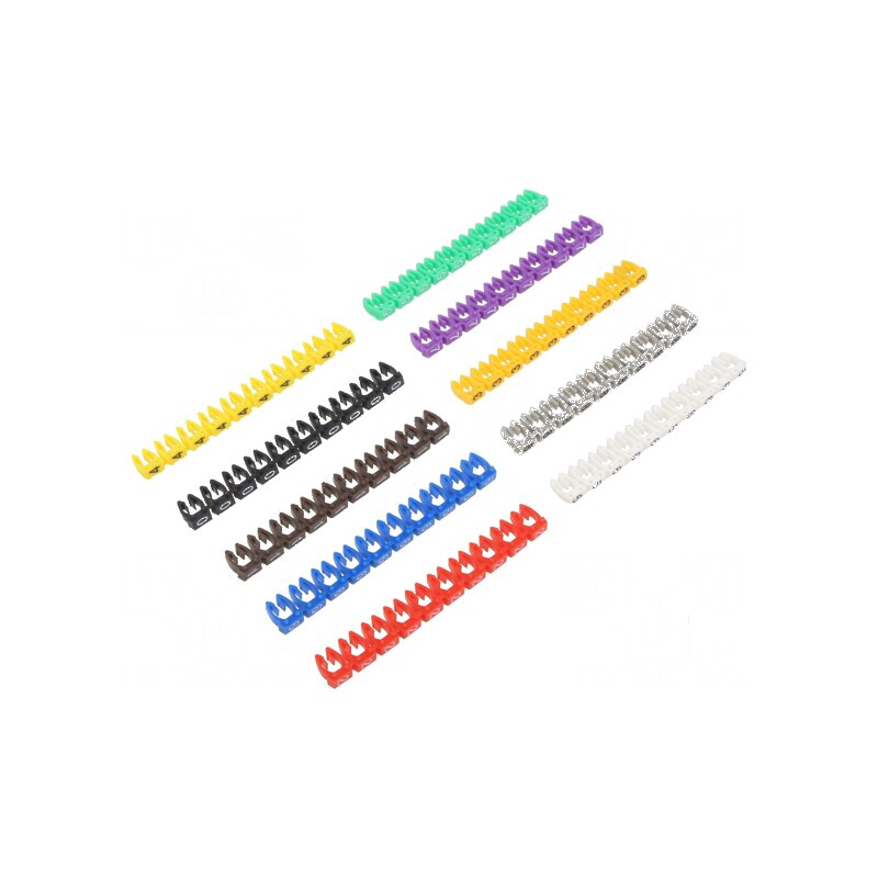 Markere pentru marcaj, dimensiune 2,8-4,6mm, PVC, set 0-9 | Electronic-mag.ro | Componente Electronice