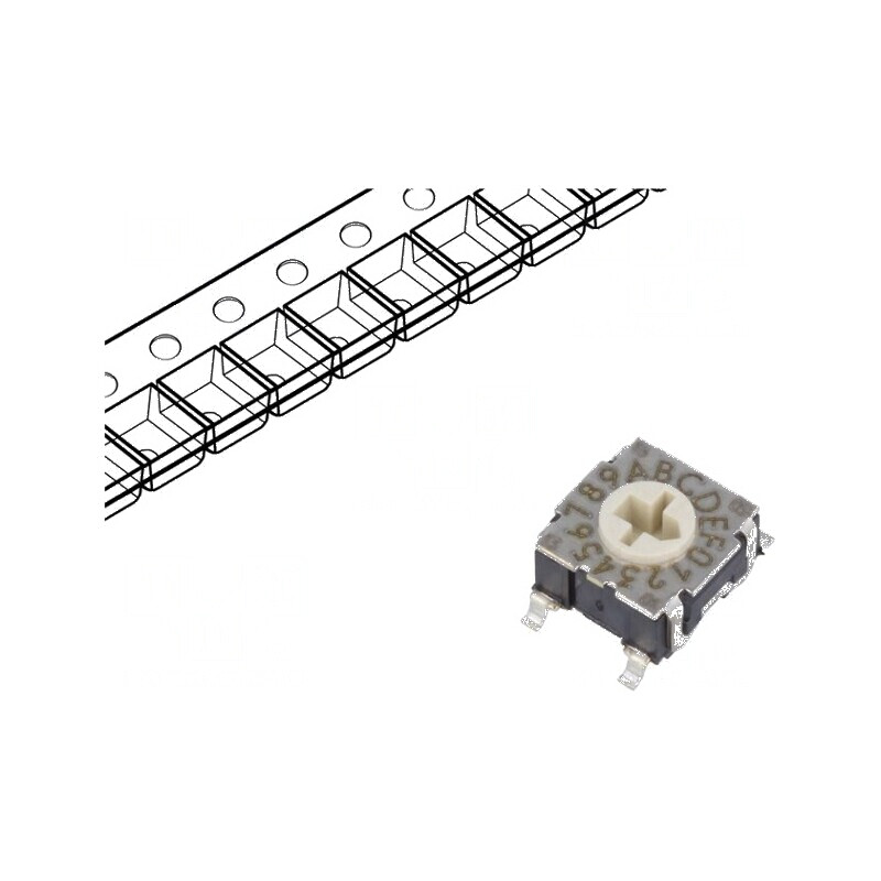 Întrerupător codificare HEX/BCD Pozitiv 16 SMT Rizol 10GΩ | Electronic-mag.ro | Componente Electronice