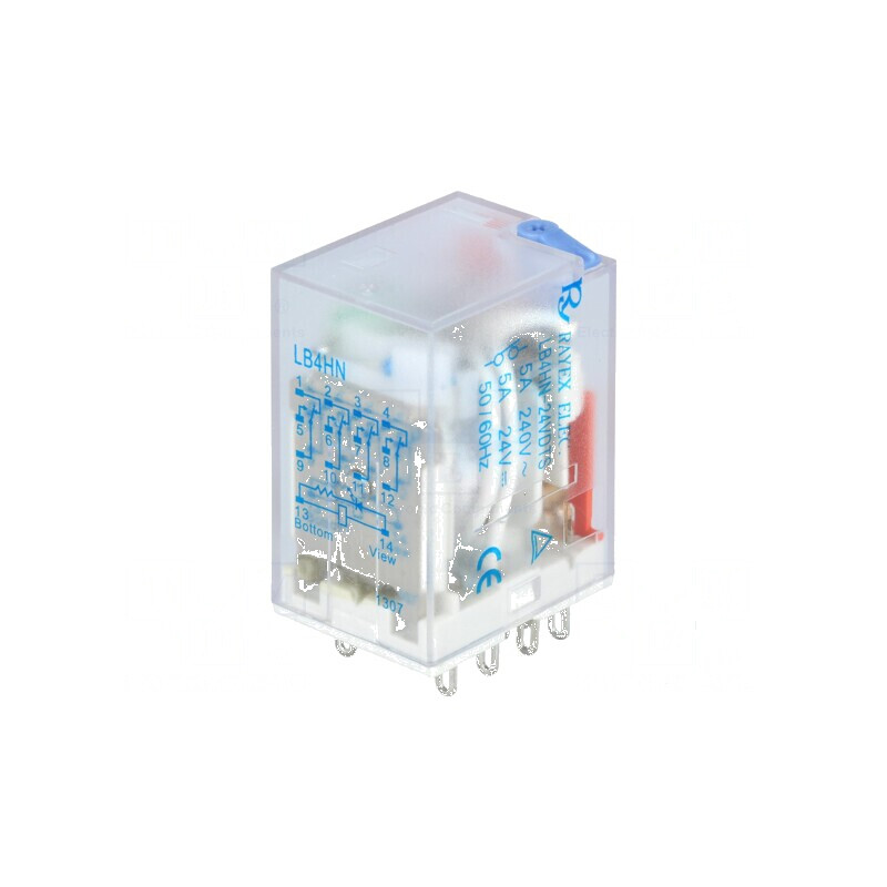 Releu electromagnetic 4PDT 24VDC 5A | Electronic-mag.ro | Componente Electronice