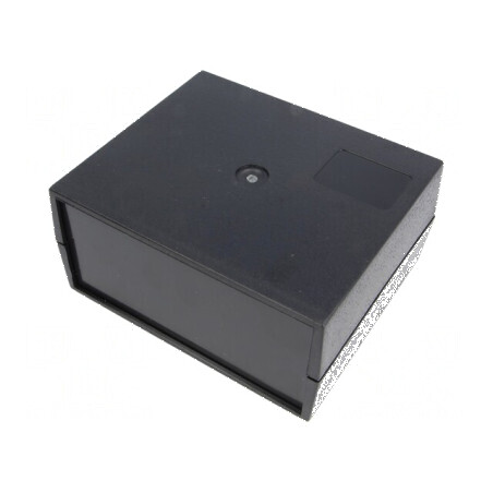 Carcasă ABS neagră cu panou 120mm x 100mm x 56mm | Electronic-mag.ro | Componente Electronice