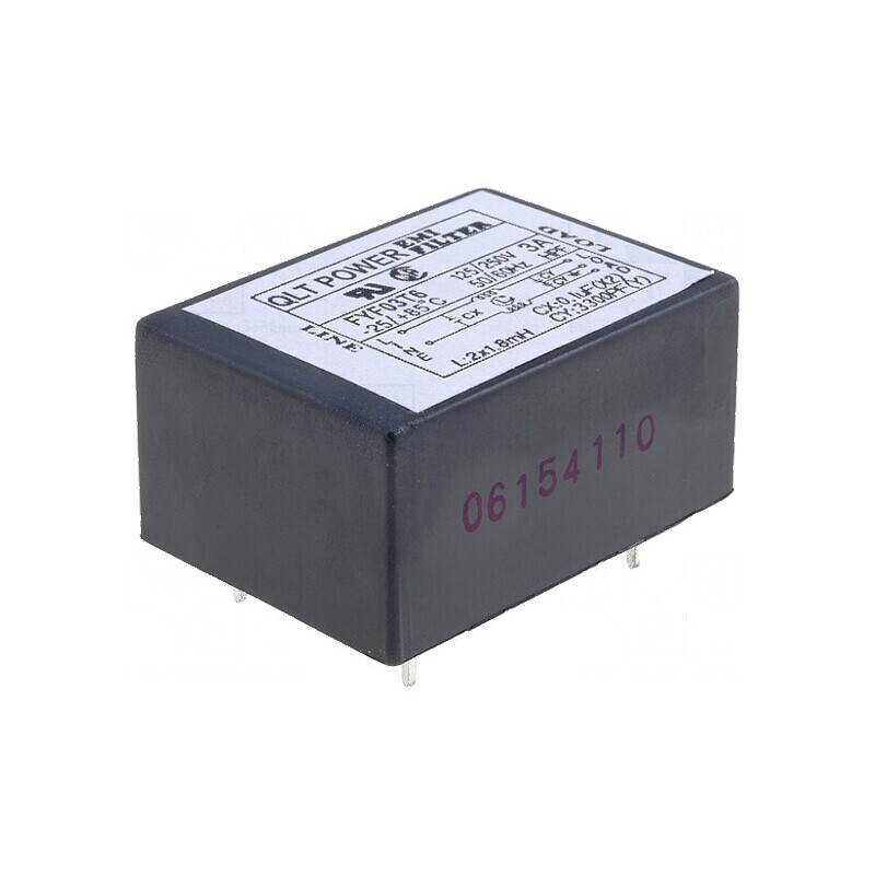 Filtru anti-interferenţe 250VAC 100nF 3,3nF 1,8mH THT | Electronic-mag.ro | Componente Electronice