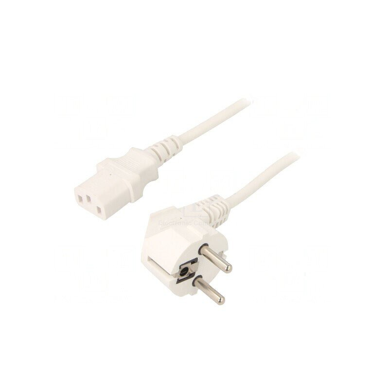 Cablu 3x0,75mm² CEE 7/7 ştecăr unghi IEC C13 mamă | Electronic-mag.ro | Componente Electronice