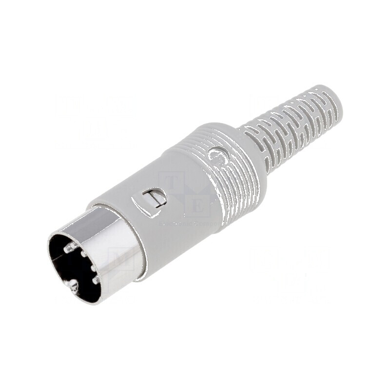 Conector DIN mufă tată PIN 5 180° pe cablu | Electronic-mag.ro | Componente Electronice
