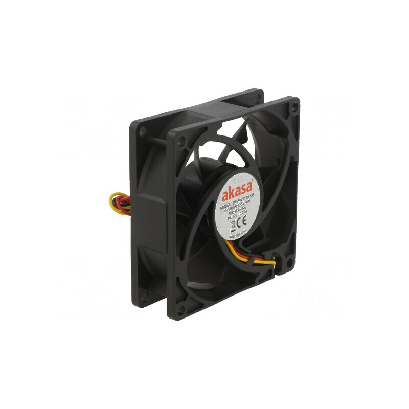 Ventilator DC axial 12V 80x80x25mm 31dBA 3000rpm | Electronic-mag.ro | Componente Electronice