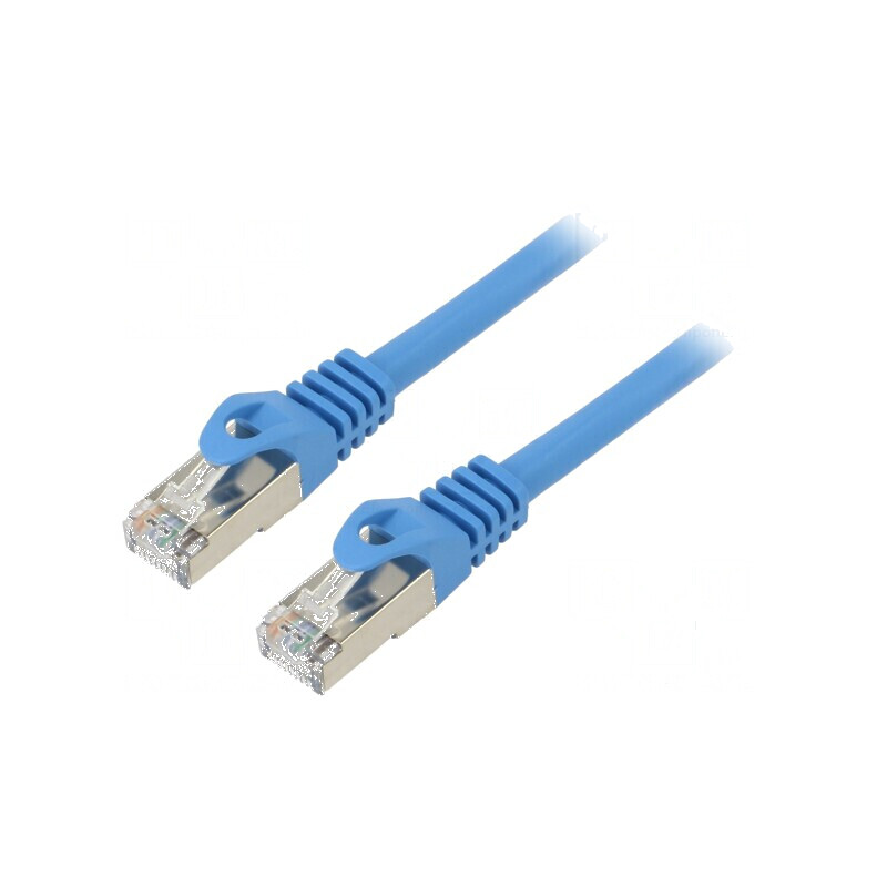 Patch cord F/UTP 6 litat CCA PVC albastru 10m 26AWG | Electronic-mag.ro | Componente Electronice