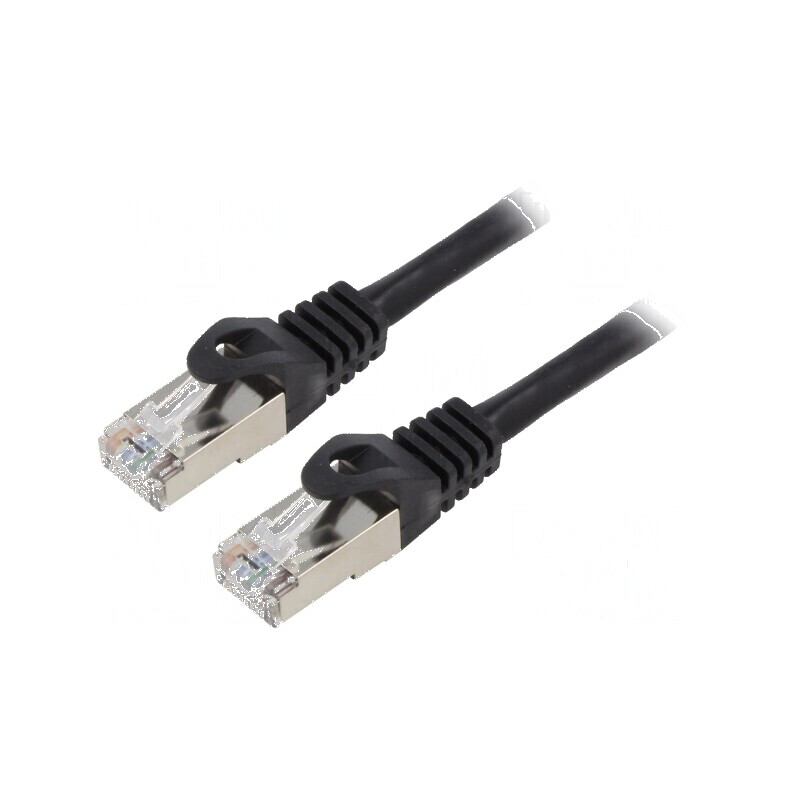 Cablul Patch F/UTP 6 litat CCA PVC negru 10m 26AWG | Electronic-mag.ro | Componente Electronice