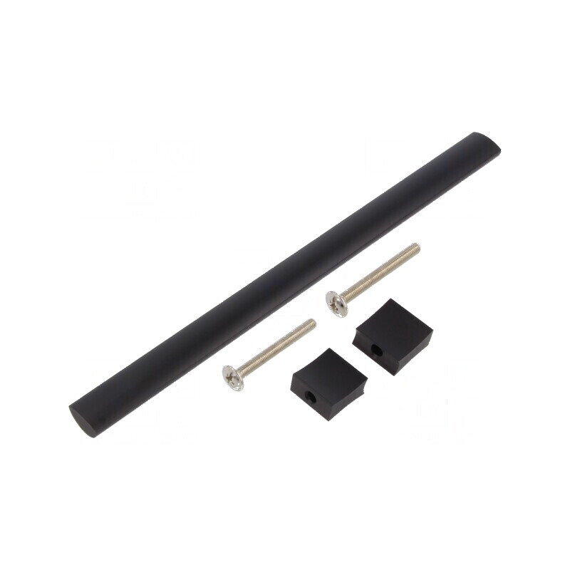Suport aluminiu negru mat 30,5mm H, 212mm L, 15,5mm W cu manetă | Electronic-mag.ro | Componente Electronice