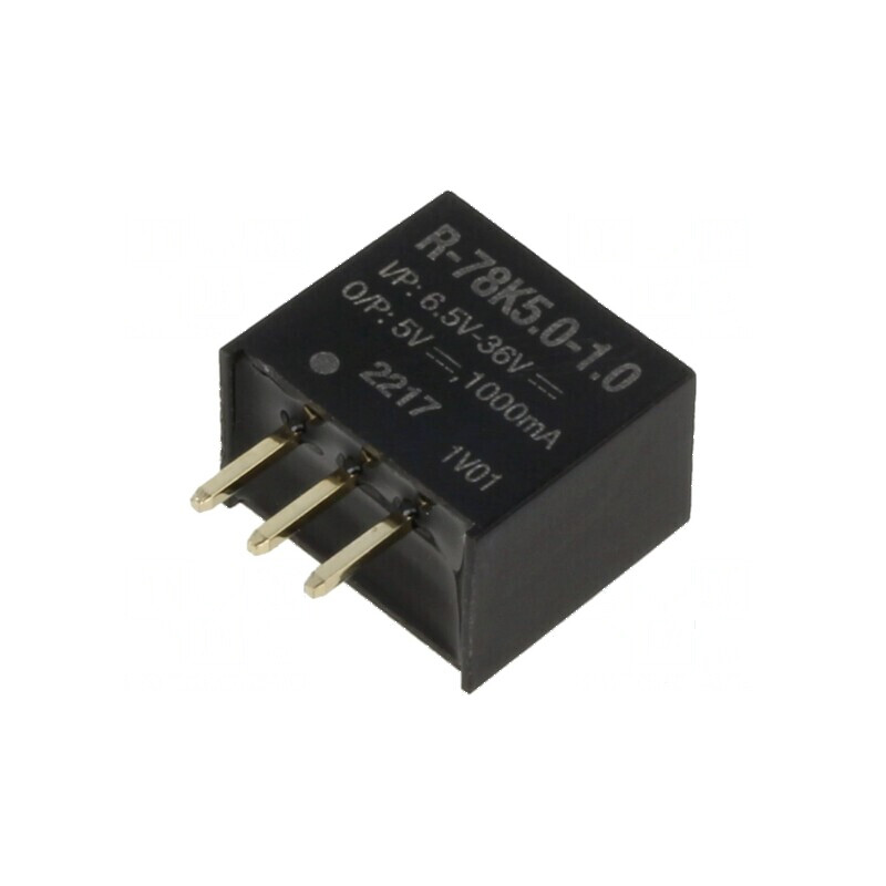 Convertor DC/DC 6,5-36V la 5V 1A SIP3 THT | Electronic-mag.ro | Componente Electronice