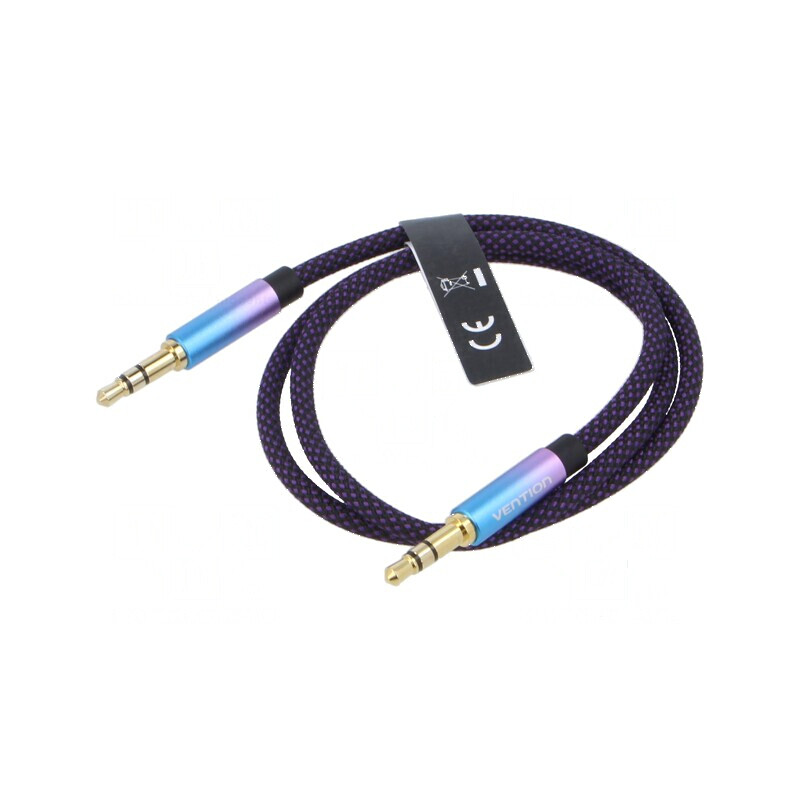 Cablu audio Jack 3,5mm aurit, 0,5m, mufe din ambele părţi | Electronic-mag.ro | Componente Electronice