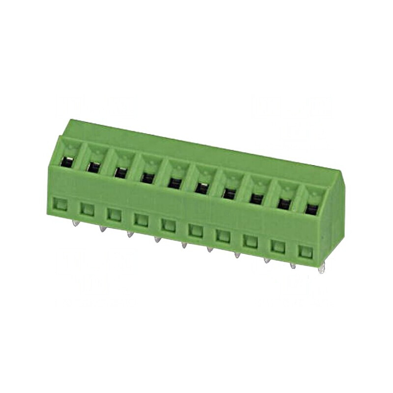 Regletă de conexiuni PCB unghi 55° 3,5mm 8 piste 10A | Electronic-mag.ro | Componente Electronice