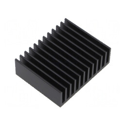Radiator extrudat cu aripioare negre 50mm x 37,5mm x 20mm | Electronic-mag.ro | Componente Electronice