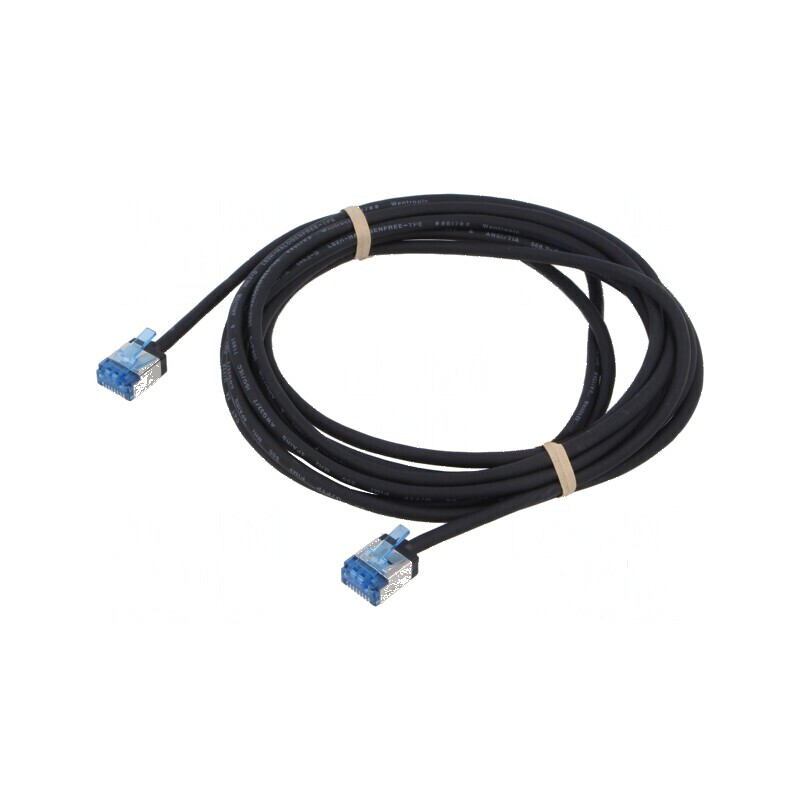 Patch cord U/FTP 6a 3m LSZH negru 32AWG | Electronic-mag.ro | Componente Electronice