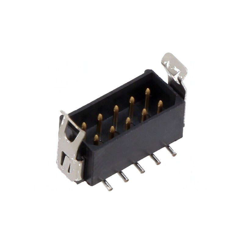Conector vertical SMT 5 pini bărbat DIL cu prinderi | Electronic-mag.ro | Componente Electronice