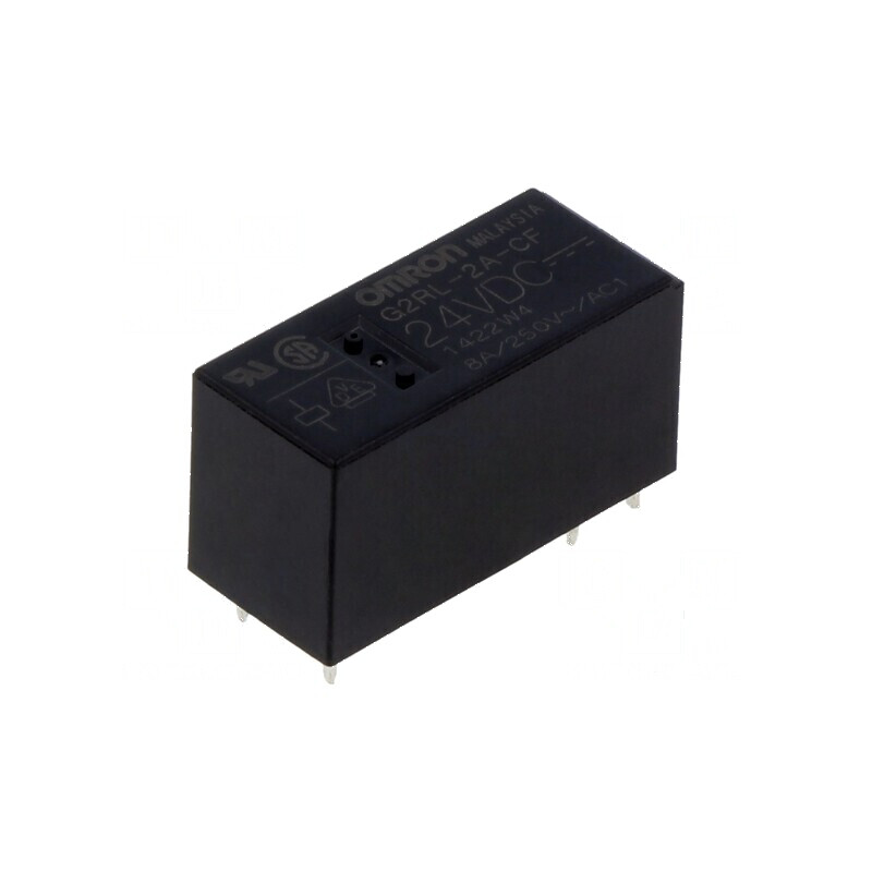 Releu electromagnetic DPST-NO 24VDC 8A | Electronic-mag.ro | Componente Electronice